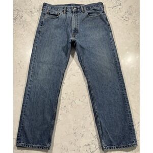 Levi's 505 Jeans Mens 36x30 Blue Medium Wash Regular Fit Straight Leg Denim